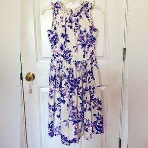 Purple & White Flower Dress | Kid’s 14 | Lands’ End Kids